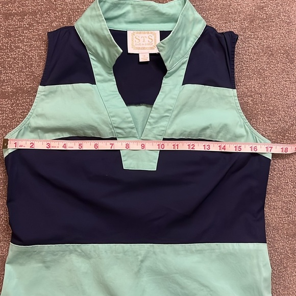 Sail to Sable V-Neck Collared Striped Dress Size Small - Picture 3 of 9